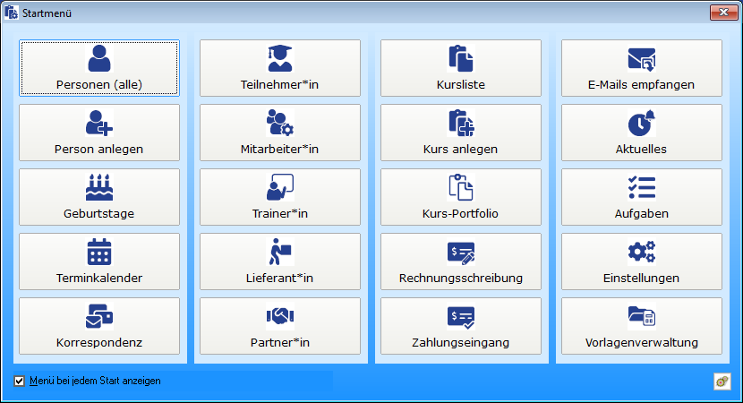 Startmen&uuml;